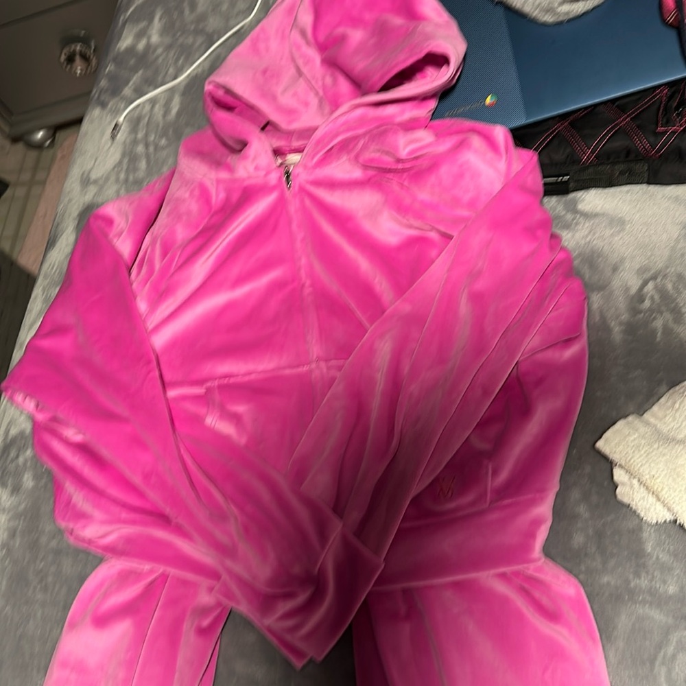 Pink Victorias Secret Velour hoodie suit
